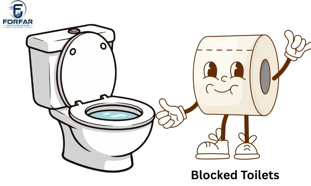 Emergency blocked toilet and sink unblocking Forfar drainage engineer professionally clearing blocked toilet with specialist auger tool